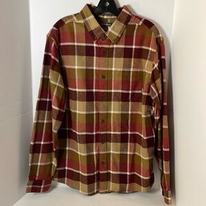 Eddie Bauer classic fit plaid long sleeve button down shirt Men’s Large